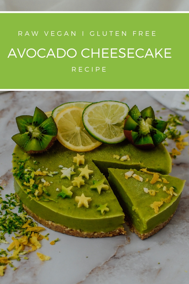 Raw vegan avocado cheesecake