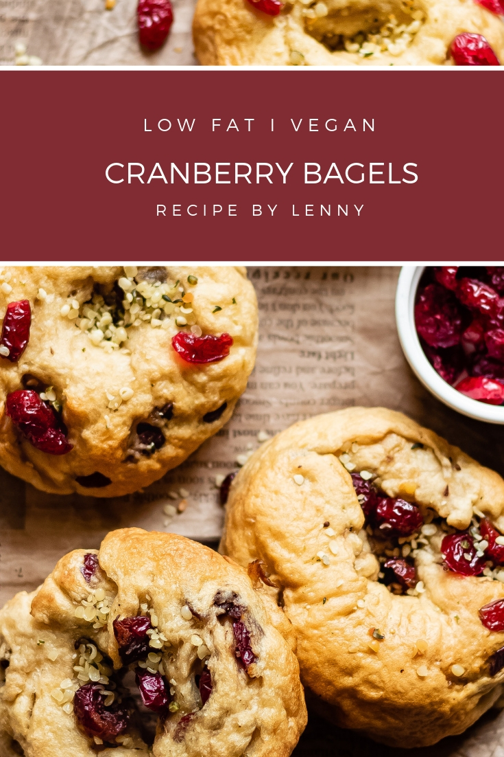 vegan bagels with cranberries