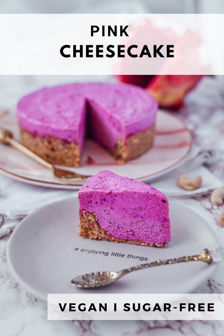 Cashew cheesecake with pink pitaya