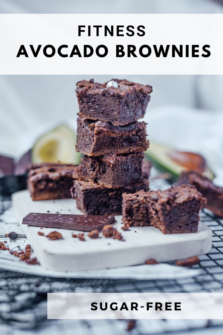 Healthy avocado brownies – sugar-free, no flour or butter - carinaberry.com