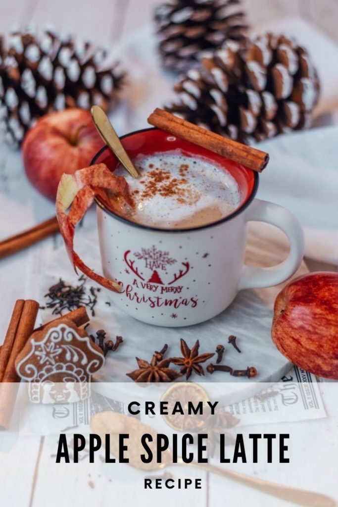 Creamy apple spice latte – the perfect hot winter drink! - carinaberry.com