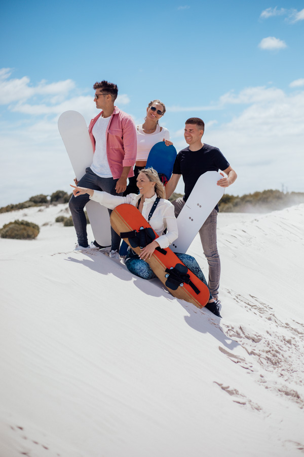 Sandboarding atlantis dunes