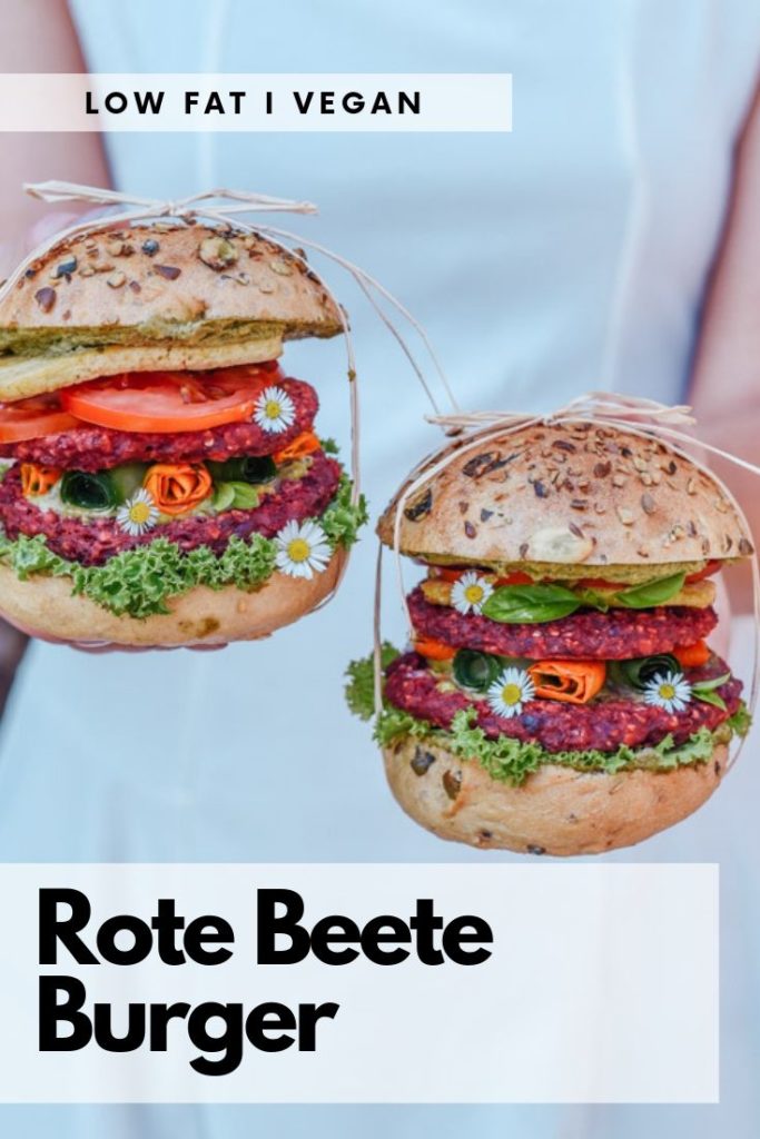 Veganer Burger mit Roter Beete und Tofu