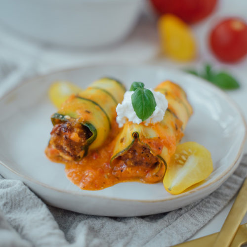 Zucchini Cannelloni – vegetarisch und vegan möglich - carinaberry.com