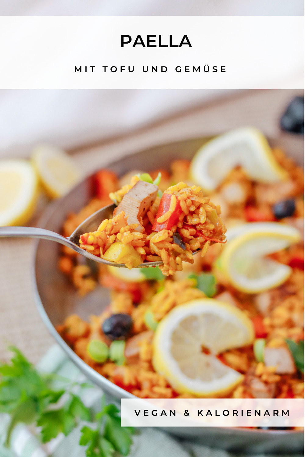 Paella vegan und einfach mit Tofu - carinaberry.com